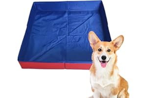 SALYEELULY Foldable Dog Pool, Dog Bathtub, Paddling Pool for Pets, Non-Inflat PVC Dog Pool, Portable Dog Paddling Pool for Small Dogs (50 x 50 cm)