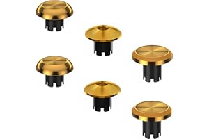 Ceozon Ersatz-Thumbsticks aus Metall für PS5 Edge Controller, 6-in-1, Swap-Analog-Joystick, Daumengriffe, Zubehör (Gold)