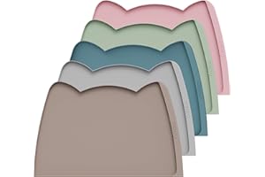 OHMO Cat Food Mat(60x38cm) Silicone Waterproof Dog Bowl Mat, Non-Skid Large Dog Food Mat,Pet Feeding Mat for Food and Water, Easy to Clean Pet Placemat