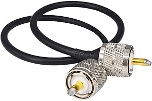 YILIANDUO Walkie Talkie Portatile Radio Adattatore UHF PL259 Maschio a UHF PL259 Maschio Bassa Perdita RG58 50cm Coassiale Prolunga Cavo per Radio HAM e CB, Analizzatore Antenna, Carico Fittizio
