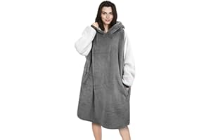 TOWINGO Felpa Coperta, Felpa Oversize con Tasca, Sherpa Coperta Indossabile Hoodie per Donna