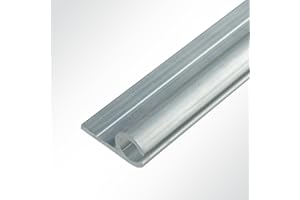 LYSEL® Kederschiene Kederleiste Kederprofil 15x30mm pressblank 1m 90° Ø10mm für Keder 5-9mm