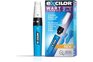 Excilor Trattamento per verruca e verruca 2 in 1, congelamento e gel a doppia azione, rimozione efficace in 5 giorni, ripristina mani e piedi belli e sani