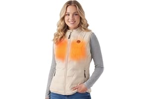 InoKraft Heated Gilet womens, Lightweight Quilted heated Vest for women,with Rechargeable 8000mAh Battery Pack and USB-C Charging Cable for Cycling Running Hiking