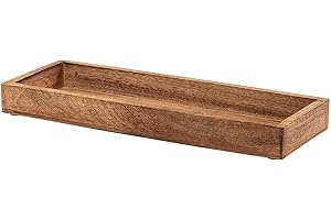 ‎BUTLERS BUTLERS Tablett Mangoholz 55x18cm Forest | Rechteckiges Serviertablett | Holztablett für Dekoration | Servierbrett für Snacks & Getränke