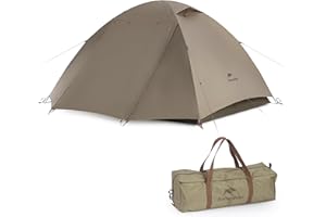 Naturehike Cloud Creek Tienda de campaña para 2/3 personas, ultraligera, de aluminio, protección solar e impermeable, para mochileros, senderismo, aventuras al aire libre (marrón/3 personas)