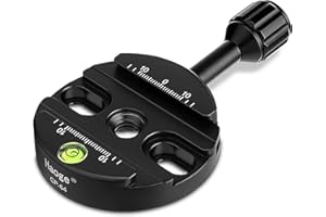Haoge CP-64 64mm Screw Knob Quick Release Clamp Adapter Mount for Quick Release QR Plate Camera Tripod Ball Head Monopod Ball Head Fits Arca Swiss