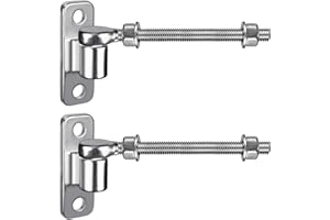 Insaga Gate Hinge M12, 2 Heavy Duty Garden Gate Hinge 16 mm Hinge J-Hook to Bolt with Eyes Plate Stainless Steel Fence Gate Gate Gate Adjustable for Screw for Farm Gate / Field / Wooden Fence, 200 mm