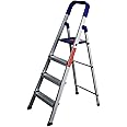 Parasnath Home Pro 4 Step 4.1 Ft Light Weight Aluminium Heavy Duty Folding Ladder(Made in India)