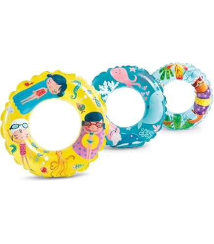 Buy Intex Ocean Reef Transparent 24 inch Swim Ring, Multi Color