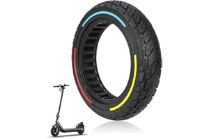 HPGAAVD 10x2.125 Ruedas Macizas para Patinete Electrico, 10 Pulgadas Ruedas de Patinete para Ninebot F20 F25 F30 F40，250 x 54 Neumáticos Delanteros/Traseros Antideslizantes y Antipinchazos-1pcs