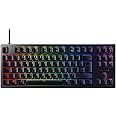 Razer Huntsman Tournament Edition (Red Switch) - TKL Mechanical Gaming Keyboard (Compact Keyboard with Fastest Linear Opto-Mechanical Switches, PBT Keycaps, RGB Chroma Lighting) UK Layout | Black