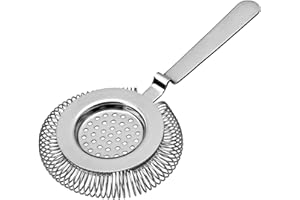 COCKTAIL7 Passoire à Cocktail Professionnelle pour Shaker et Verre à Mélange, Acier Inoxydable 304, Encoche de Stabilité Intégrée, Accessoire Mixologie (4 Couleurs Disponibles)