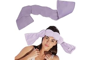 ‎AIDODIA Gewichtete Augenmaske- Deep Rest Schlafmaske Gewicht | Entspannende Augenabdeckung, Reise Schlafmaske Mit Perlen Und Baumwolle, 270 G Gewicht, 70 Cm Lang, Sanfter Druck Um Die Augen (Lila)