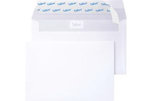 YLAB 50 White Duke Envelopes 143mm x 95mm – Peel & Seal – 80gsm – Security Printed – Small Envelopes for Cheques, Receipts, Vouchers, Office & Home Use