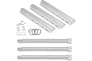 GFTIME Universal Gas Grill Ersatz Edelstahl Brenner, Brennerabdeckung für Enders, Taino, ProfiCook, Campingaz, Charbroil, Landmann, Tepro, Mr Gardener, Rösle Vision G3, Barbecook