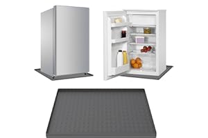 CHSG Almohadilla de Silicona para Refrigerador, Proteger la Limpieza del suelo,60x60cm, para Nevera Multifuncional Protector de Piso para Refrigerador Almohadillas, Evita Fugas de Agua(Gris)