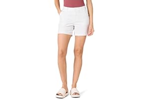 Amazon Essentials Mujer Pantalón Corto Caqui de Talle Medio Ajustado y con Entrepierna de 13 cm (Disponible En Cortes Rectos y Curvos)