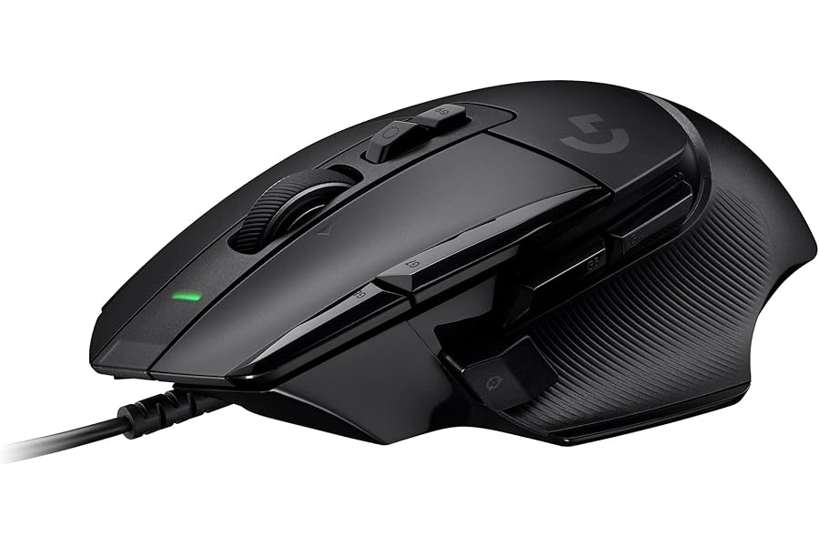 Logitech G G502 X Wired Gaming Mouse - LIGHTFORCE hybrid optical-mechanical primary switches, HERO 25K gaming sensor, PC - macOS,Windows - Black
