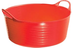 Perry Equestrian No.7119 Flexi-Fill Shallow Tubs/Trugs 15 Litre Capacity, Red
