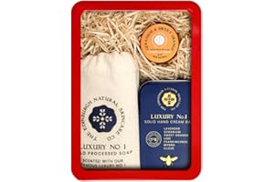 THE EDINBURGH NATURAL SKINCARE COMPANY LTD. Luxury Skincare Gift Set | Luxury No. 1 Hand Cream Bar, Scented Soap, Moisturising Lip Balm | 100% Natural & Handmade in Scotland | Nourishing Gifts for Women & Men | Ideal for Birthdays & Self-Care