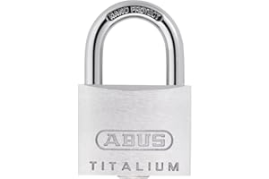 ABUS Vorhängeschloss Titalium 64TI/60 - Kellerschloss mit Schlosskörper aus Spezial-Aluminium - gehärteter Stahlbügel - ABUS-