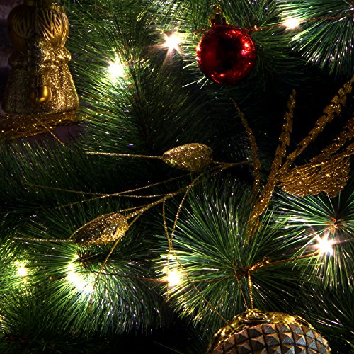 LOPOO Lichterkette Warmweiß LED String Kupferdraht Leucht 100er Dekoration Beleuchtung mit Fernbedienung für Neu Jahr , Innen Haushalt , Hof , Party , Hochzeit (Warmweiß) - 7