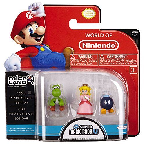 Nintendo - Figura Bob-Om, Princess Peach, Yoshi, 2 cm