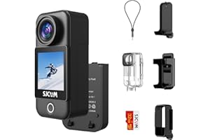 SJCAM C300 Pocket Action Kamera 4K30fps, 1.33'' Touchscreen Sportkamera, 2.4G/5G Dual WiFi 20MP Helmkamera, 6-axis EIS Unterwasserkamera 30m/98ft Wasserdicht