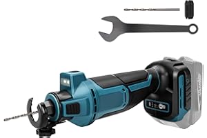 HEBERUCK Fresadora para Pladur, Herramientas Pladur, Fresadora de Corte a Batería, 32000rpm 3 Velocidades 20000/25000/30000rpm, Tope de Profundidad, para Recortes Rápidos en Pladur (Sin Batería ni Cargador)