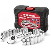 WORKPRO WP202541 3/8'&rsquo; CR-V 24 Par&ccedil;a Metrik/İn&ccedil; Ağır Hizmet Lokma Takımı