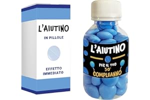 ÏMPRÜM Pillola Blu Wiagras Scherzo, Idea Regalo per I 50 Anni Uomo, Divertenti per Compleanno, Addio al Celibato