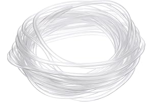 QUARKZMAN Tubo Flexible de PVC, 2mm de ID x 3mm de OD - 4 Metros de Largo Tubos de Agua de Vinilo Transparente, Tubería de Agua Plástico Ligero y Flexible para Tanque y Acuario
