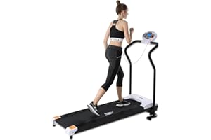 Novonova Cinta de Correr Plegable con 750W eléctrica Motor, Cintas de Andar con 4 Programas, Pantalla LCD y Ruedas de Transporte, Ultra silenciosa y Slim, Ahorro de Espacio para Casa SY-1009