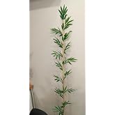 Dekoratif Yapay Bambu, 150 cm, 14 Yapraklı, Doğal G&ouml;r&uuml;n&uuml;ml&uuml; G&ouml;vde