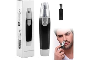 MANTOTO Ear and Nose Hair Trimmer, Professional Painless Eyebrow & Facial Hair Trimmer for Men Women Showerproof Nostril Hair Trimmer Battery-Operated Easy to Clean