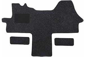 ‎ALPHA-TEX PRODUKTIONS- UND HANDELS GMBH Alpha-Tex Fußmatten Auto-fussmatte Automatten-Set für FIAT Ducato Typ 250, 2 oder 3-Sitzer (Baujahr ab 2006), Robust anthrazit | 1-TLG + 2 Trittstufenmatten | Umrandung dunkelblau