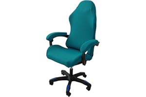 OQHAIR Ergonómico Cubre sillas Gaming Jacquard elástico Cubre sillas Gaming Antideslizante a Prueba de Polvo con 2 Fundas para reposabrazos con Cremallera -Verde-2