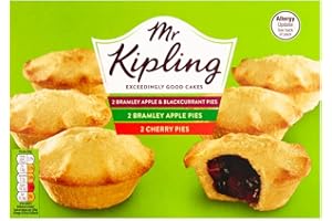 Mr Kipling Small Pastry Pies Bramley Apple & Blackcurrant / Apple / Cherry