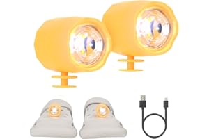 mafiti Croc Lights, 2Pcs Rechargeable LED Lights for Croc Shoes with IPX5 Waterproof, Used for Walking, Cycling and Running at Night, One Charge Lasts for 10 Hours, Suitable for Adults and Children