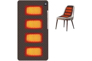 ‎PEELANMALL Peelanmall Sitzkissen Beheizbar Outdoor – USB Beheiztes Heizkissen mit 3 Heizstufen & 4-Zonen-Heizung, Tragbares Beheizbares Sitzkissen für Stadion, Camping, Büro & Sofa (Kaffeebraun)