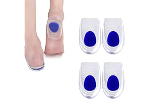 TingDongWei 2 Paia Talloniera in Silicone, Plantari per Tallonite in Gel per Sperone Calcaneare, Fascite Plantare, Dolori di Achille (40-45/L)