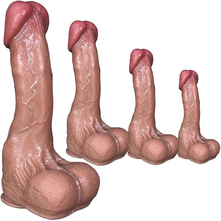 Realistischer Dildo Mit Saugnapf | Aus Weichem Silikon | In 4 Größen (S–XL) | Für G-Punkt & Anal-Stimulation