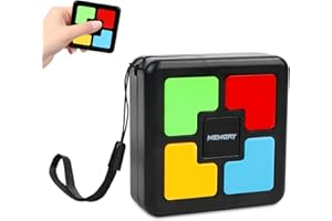 Jognee Lekka gra pamięciowa, gra logiczna dla dzieci od 6 do 10 lat, ręczna zabawka elektroniczna, gra planszowa, gra quizowa ze światłem i dźwiękiem, prezent urodzinowy, trening pamięci, gry podróżne