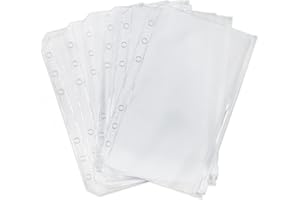 ZCYKJ 6 tasche in plastica formato A6, con chiusura lampo, formato A6, con chiusura a cerniera, impermeabili, per quaderni, foto, fatture, buste per banconote, buste per banconote, organizer per banco