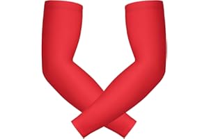 HDE Arm Sleeves for Men Women, Compression Sleeve Arm UV Protection Basketball Baseball Football (Pair)