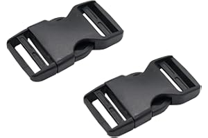 The Bead Shop Clip con fibbia a sgancio laterale in plastica per valigie, zaini/zaini, cinturino in tessuto