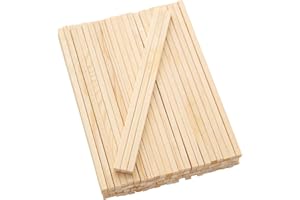 Mendi 100 Palos Cuadrado de Madera 25 cm x 8 mm x 8 mm