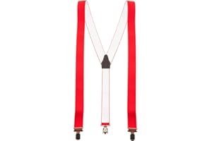 Shenky Hosenträger | 3er Clips | 3,5cm Breite | verstellbar | Basic | Y-Form | elastisch | für Oktoberfest Fassnacht Karneval Hochzeit Arbeit Skihosen | Damen & Herren | Skihosenträger