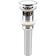Pop Up Sink Drain with Overflow, Bathroom Faucet Vessel Vanity Sink Drain Stopper, Polished Chrome